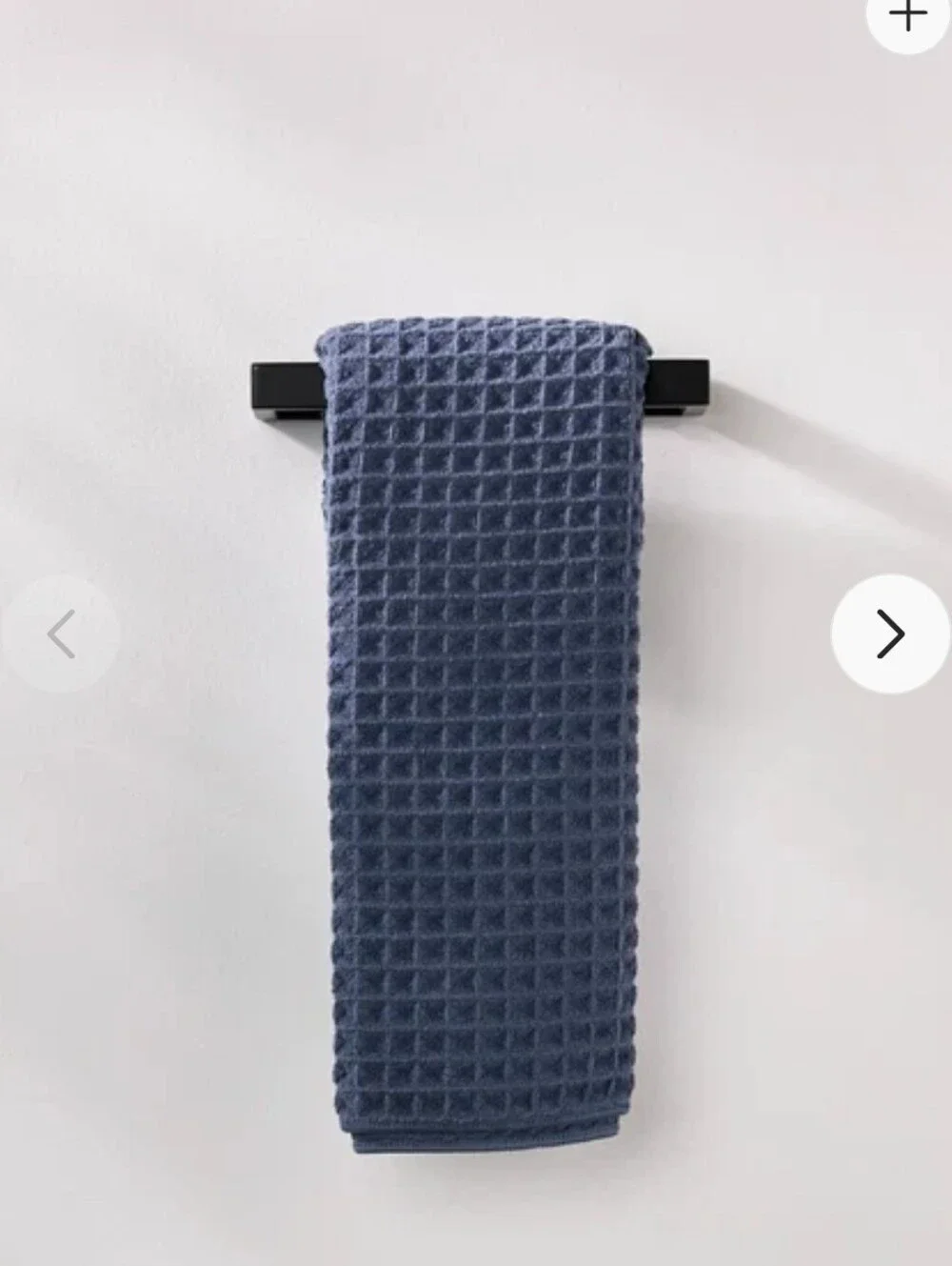 GEOMETRY Midnight Blue Waffle Hand Towel- NWT- 18X30